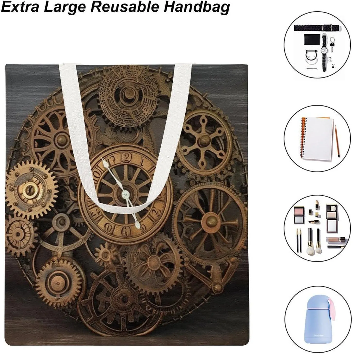 Tote Bag Laptop Handbag The Silent Monkey Grocery Bag Canvas Shoulder Bag Crossbody Bag for Travel