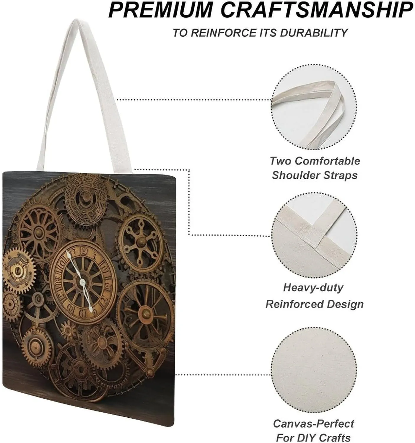 Tote Bag Laptop Handbag The Silent Monkey Grocery Bag Canvas Shoulder Bag Crossbody Bag for Travel