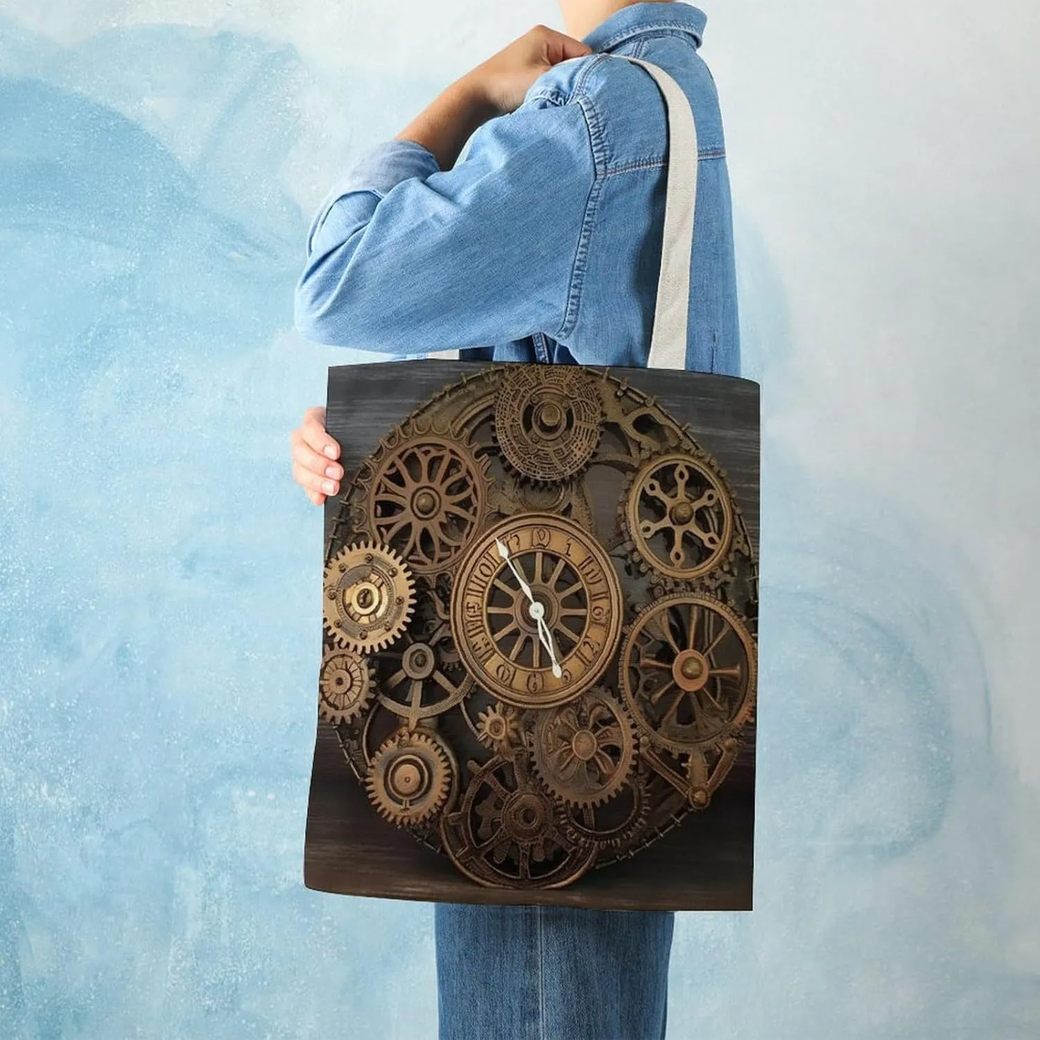 Tote Bag Laptop Handbag The Silent Monkey Grocery Bag Canvas Shoulder Bag Crossbody Bag for Travel