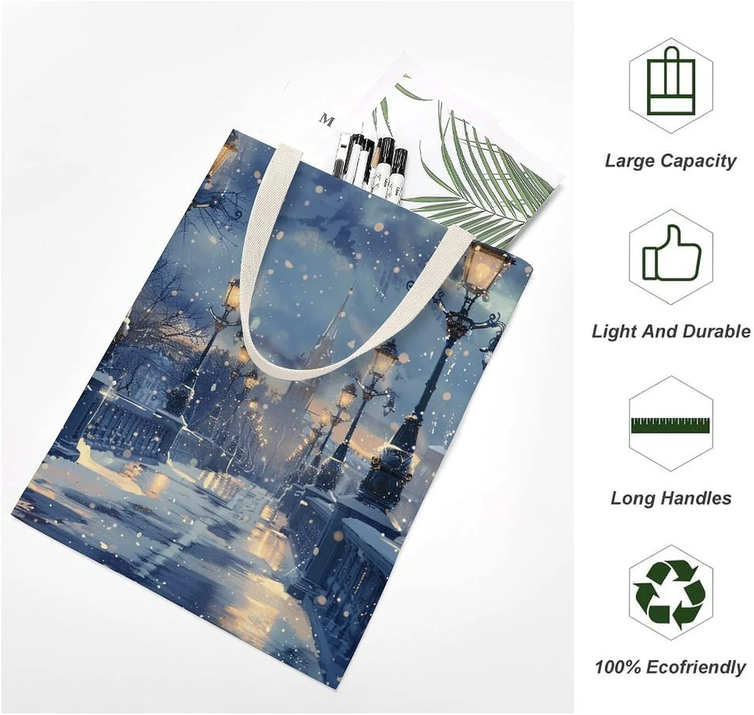 Tote Bag Laptop Handbag Wild Deer Grocery Bag Canvas Shoulder Bag Crossbody Bag for Travel