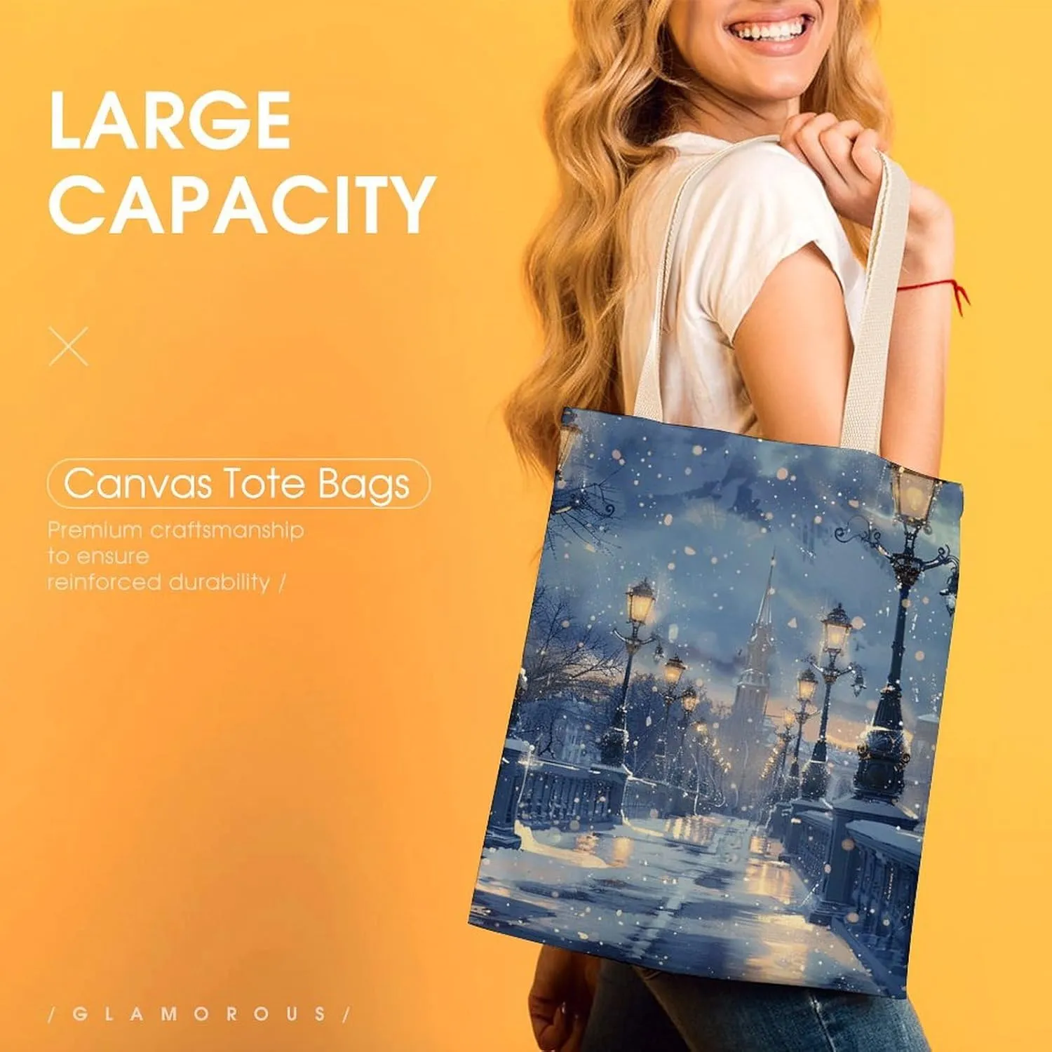 Tote Bag Laptop Handbag Wild Deer Grocery Bag Canvas Shoulder Bag Crossbody Bag for Travel