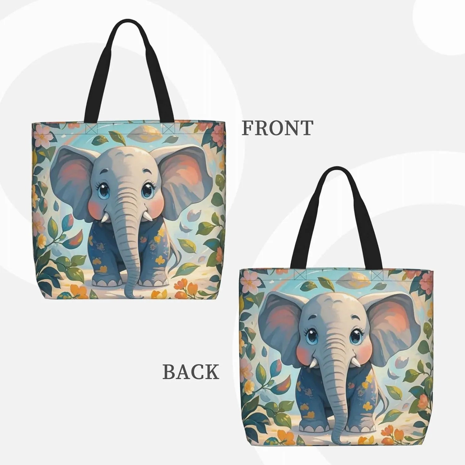 Tote Bag Large Capacity Grocery Bag With Zipper Pitbull Dogs Shopping Bag Shoulder Bag for Women