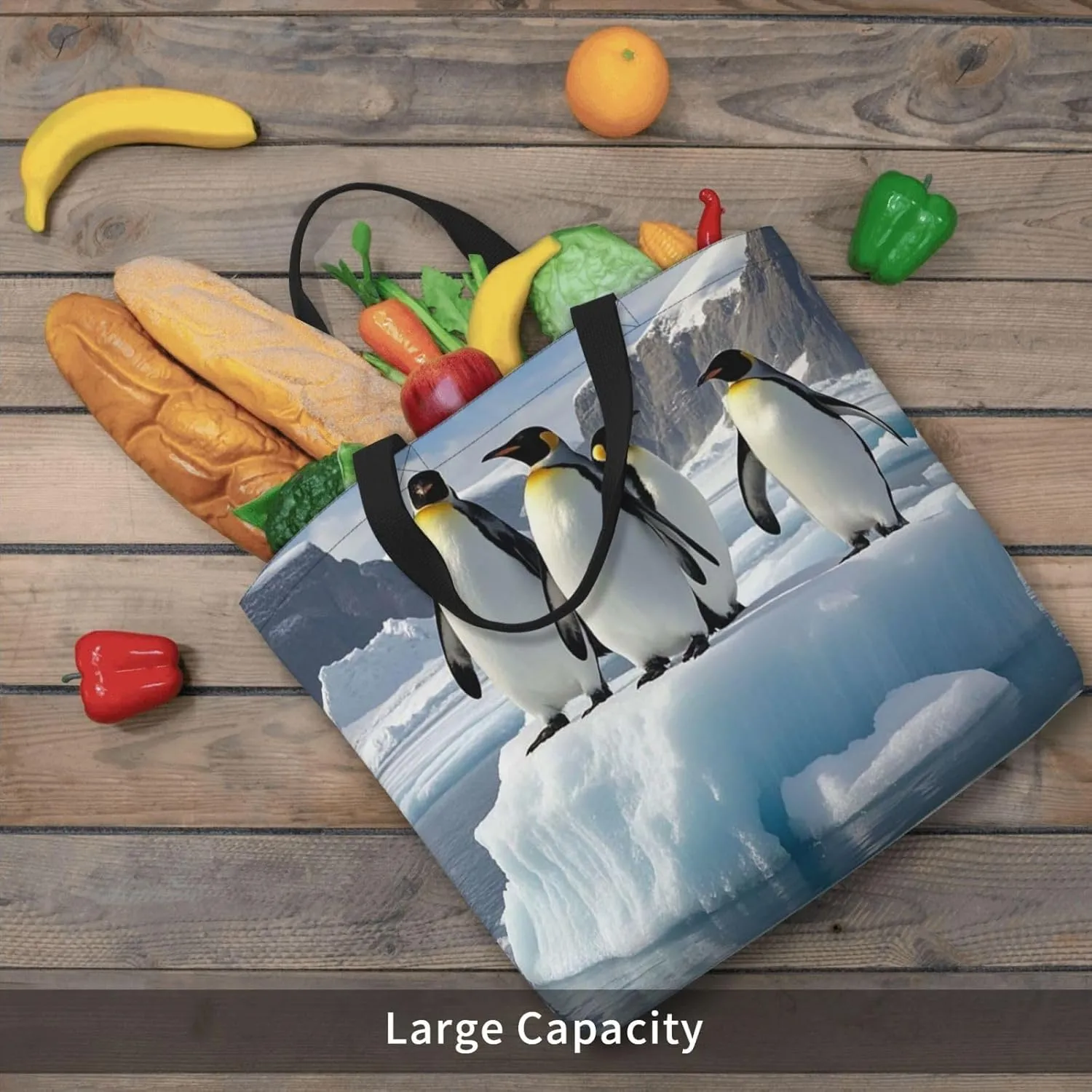 Tote Bag Large Capacity Grocery Bag With Zipper Pitbull Dogs Shopping Bag Shoulder Bag for Women