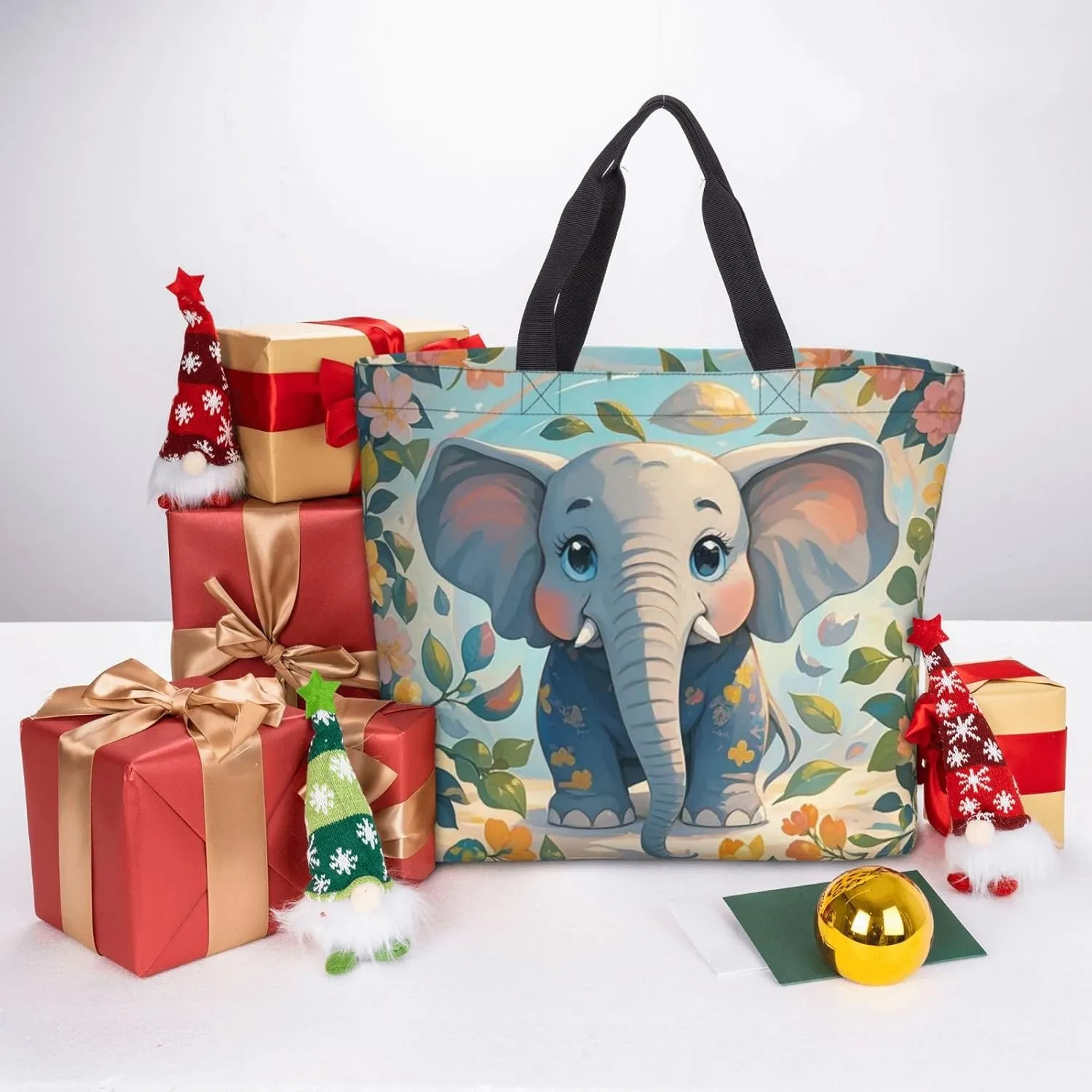 Tote Bag Large Capacity Grocery Bag With Zipper Pitbull Dogs Shopping Bag Shoulder Bag for Women