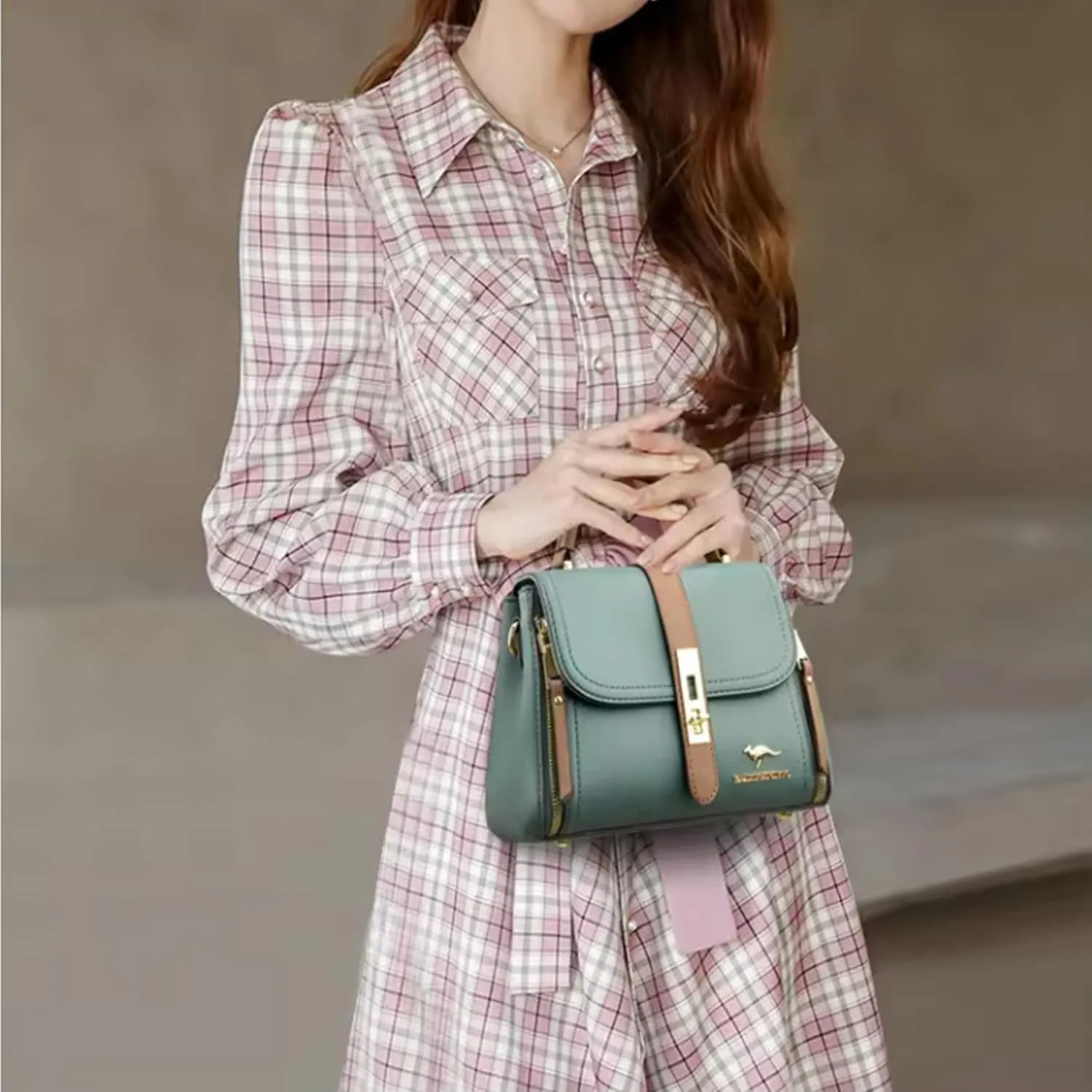 Trendy Leather Top Handle Crossbody Handbags For Women Popular Shoulder Purse For Women Luxury Small Satchel Purse For Women