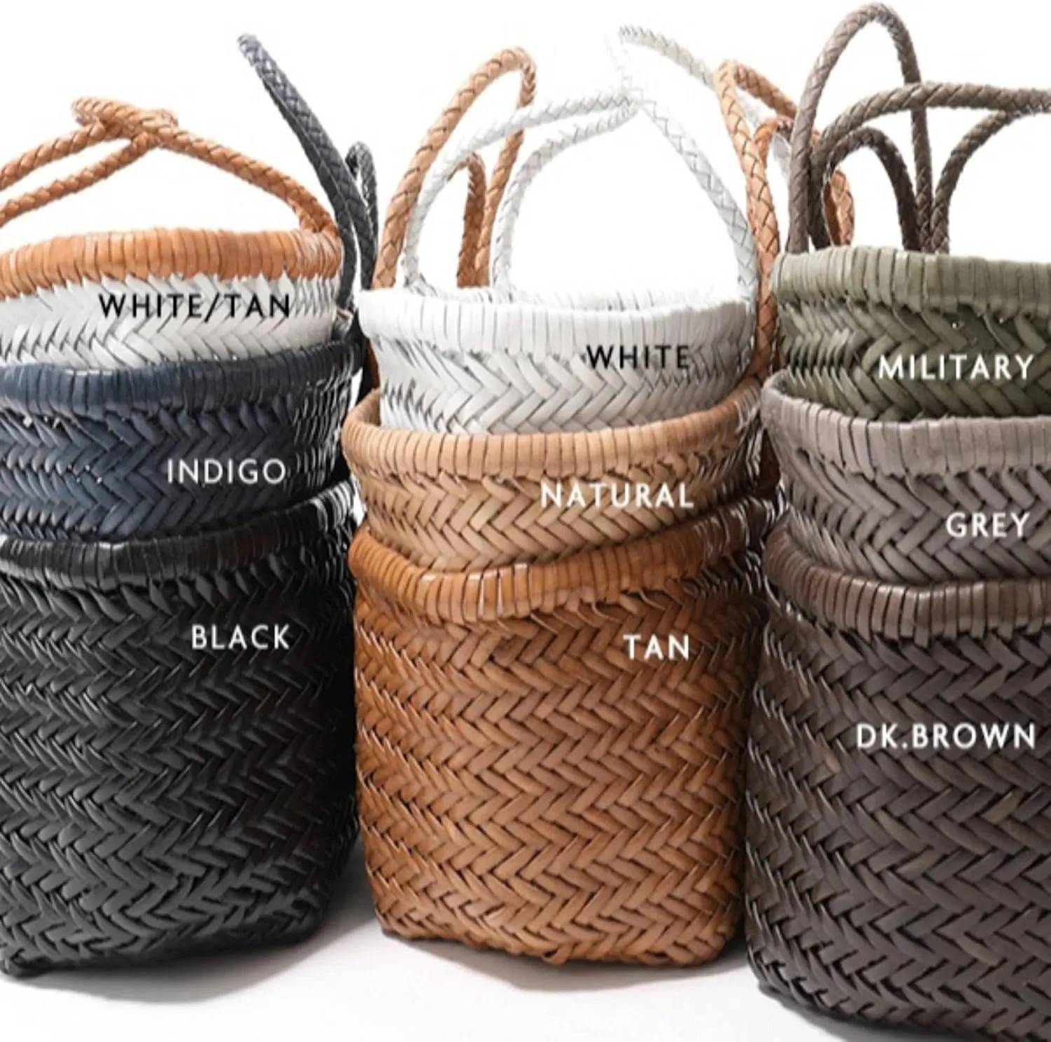 Trendy Pompom Double Jump Bucket Bag – Handwoven Leather Design with Bold Pom-Pom Accents Stylish Accessory Perfect for Women