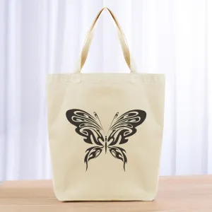 Tribal Butterfly Tote Bag - black