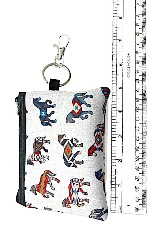 Tribal Horse Print Mini Pouch Bag