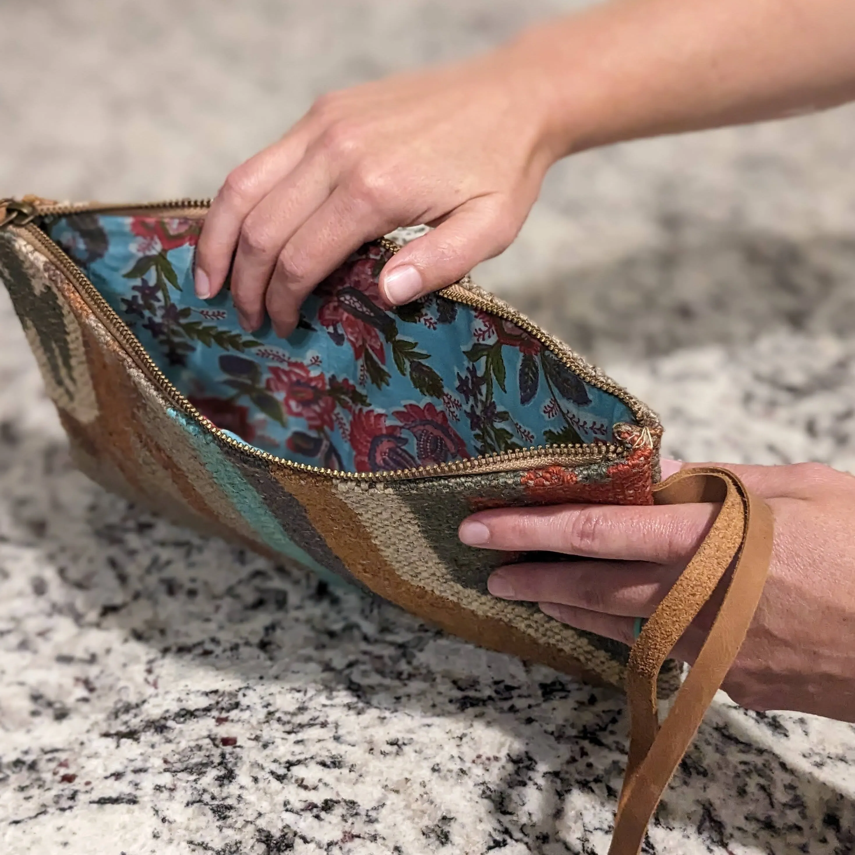 Tribal Print Kilim Clutch