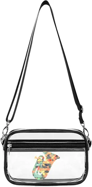 Tuba Instruments Music ArtTuba Instruments Music Art Clear Stadium Bag Clear Mini Messenger Bags with 2 Compartments Crossbody Bag