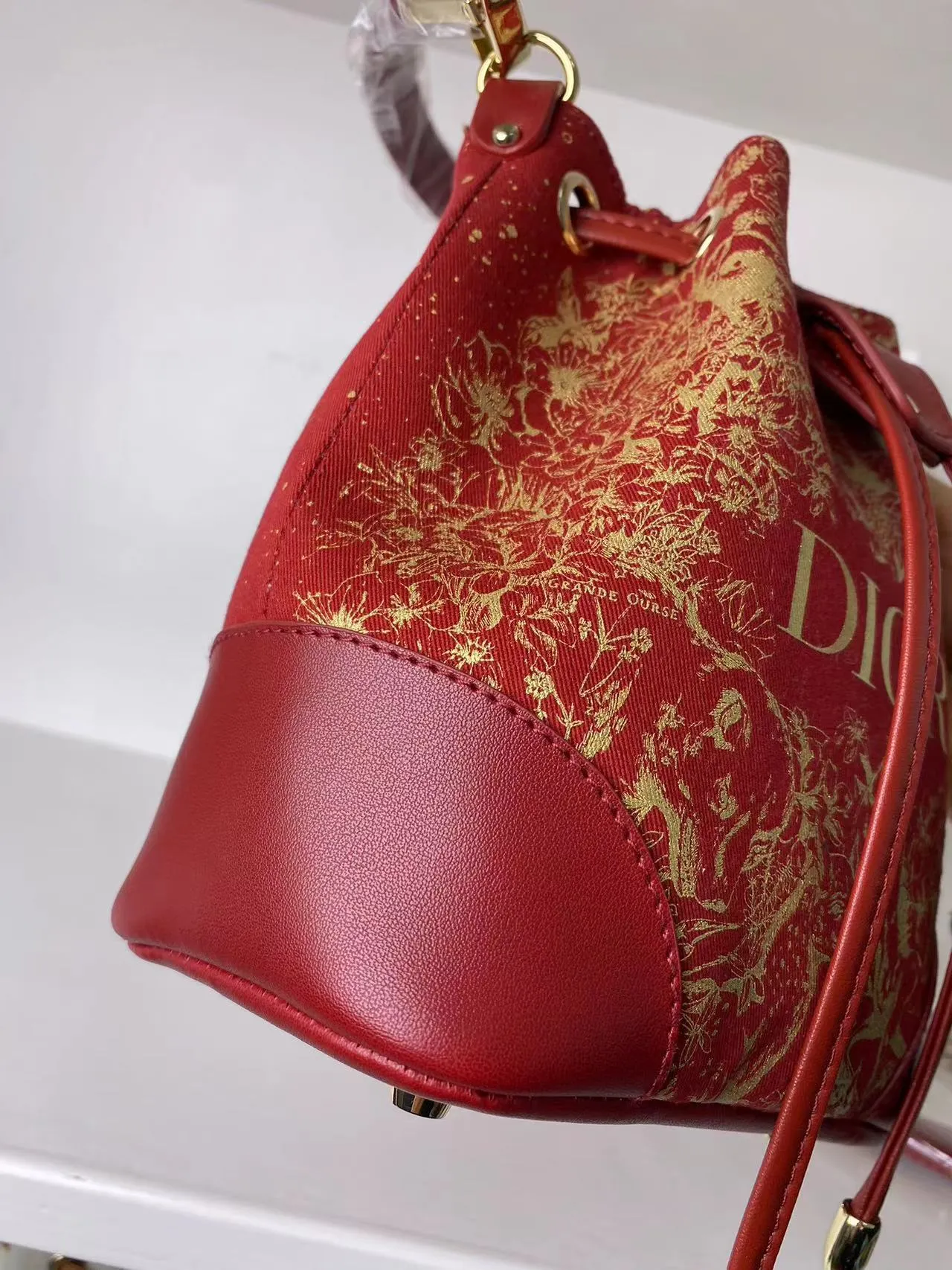 Upcycled Dior Dust Bag Bucket Bag