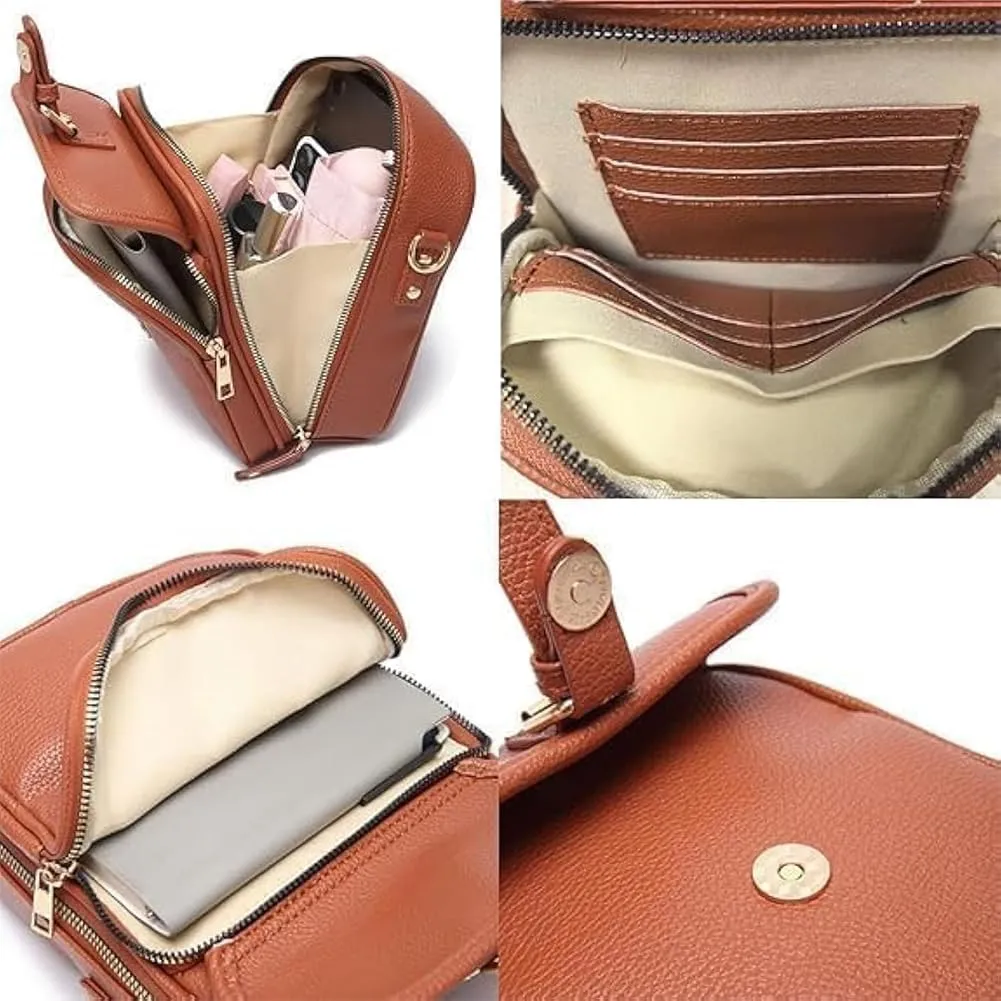 Urvashi Crossbody Leather Bag, Collaboraten1 Crossbody Leather Bag, Anti Theft Shoulder Bags