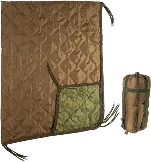 USGI Industries Military Woobie Blanket | Thermal Insulated Camping Blanket, Poncho Liner | Large, Portable, Insulation, Water-Resistant, for Hiking, Survival | Compression Carry Bag