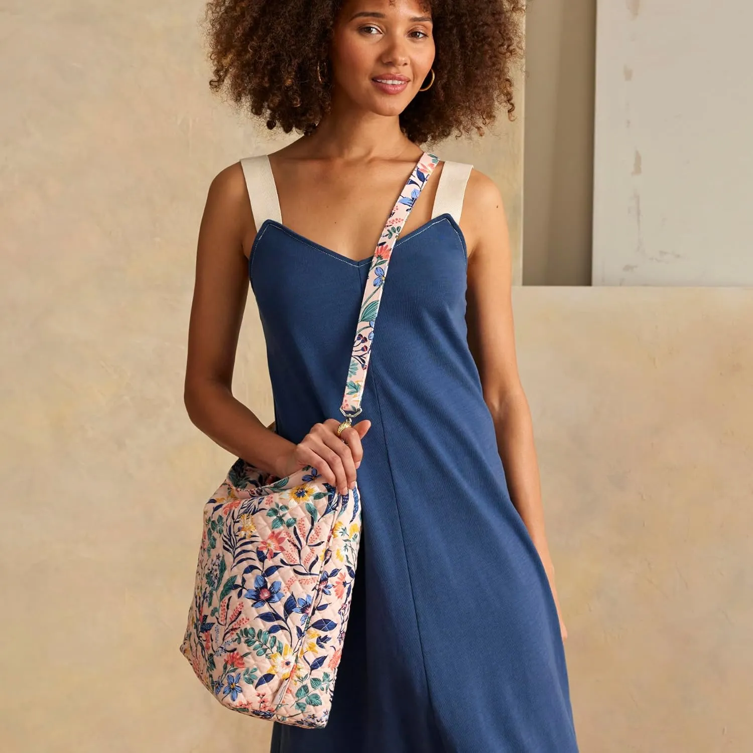 Vera Bradley Women's Cotton Oversized Hobo Shoulder Bag