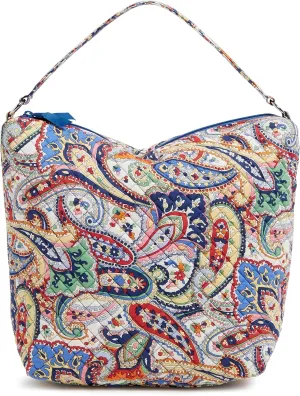 Vera Bradley Women's Cotton Oversized Hobo Shoulder Bag