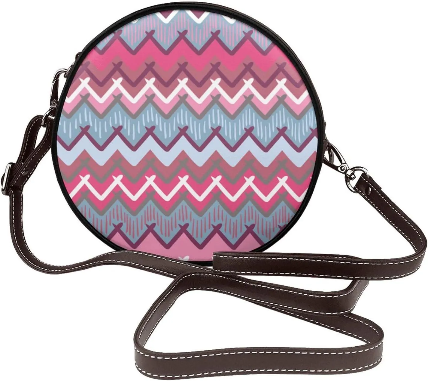 Vintage Shoulder Bag Crossbody Handbag, Small PU Leather Shoulder Bag, Circle Handbag for Women