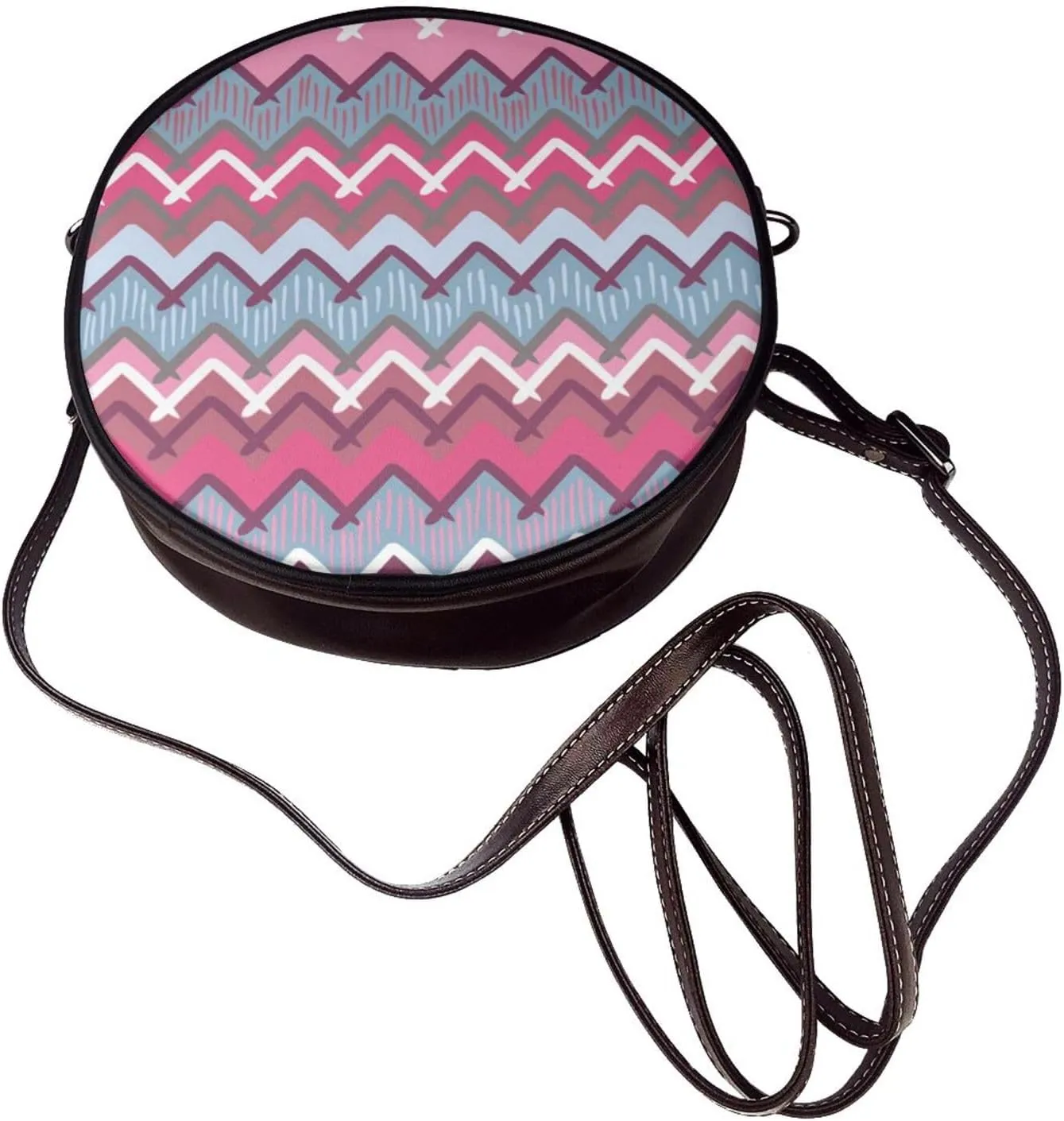 Vintage Shoulder Bag Crossbody Handbag, Small PU Leather Shoulder Bag, Circle Handbag for Women