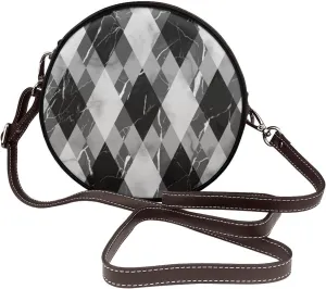 Vintage Shoulder Bag Crossbody Handbag, Small PU Leather Shoulder Bag, Circle Handbag for Women