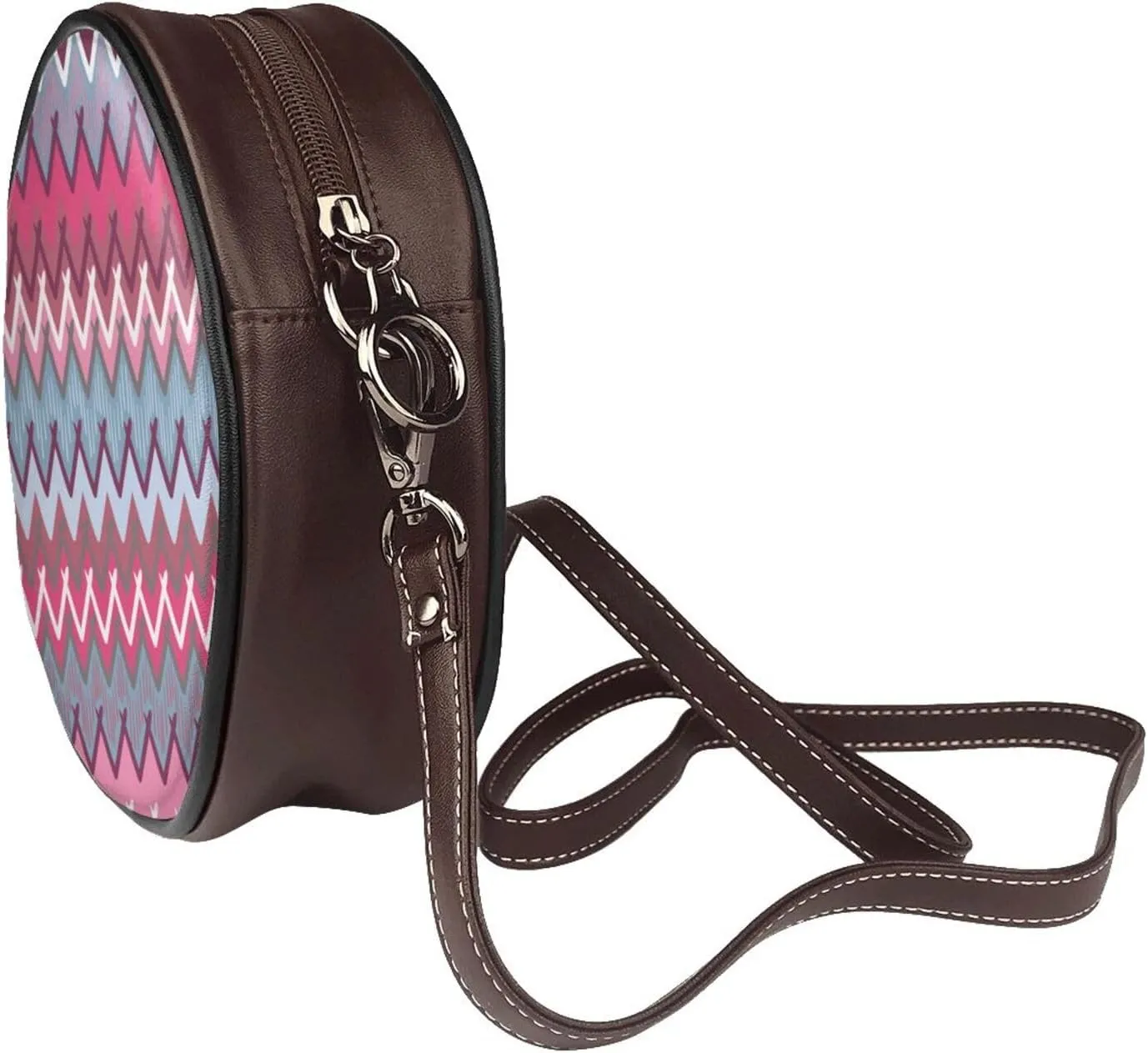 Vintage Shoulder Bag Crossbody Handbag, Small PU Leather Shoulder Bag, Circle Handbag for Women
