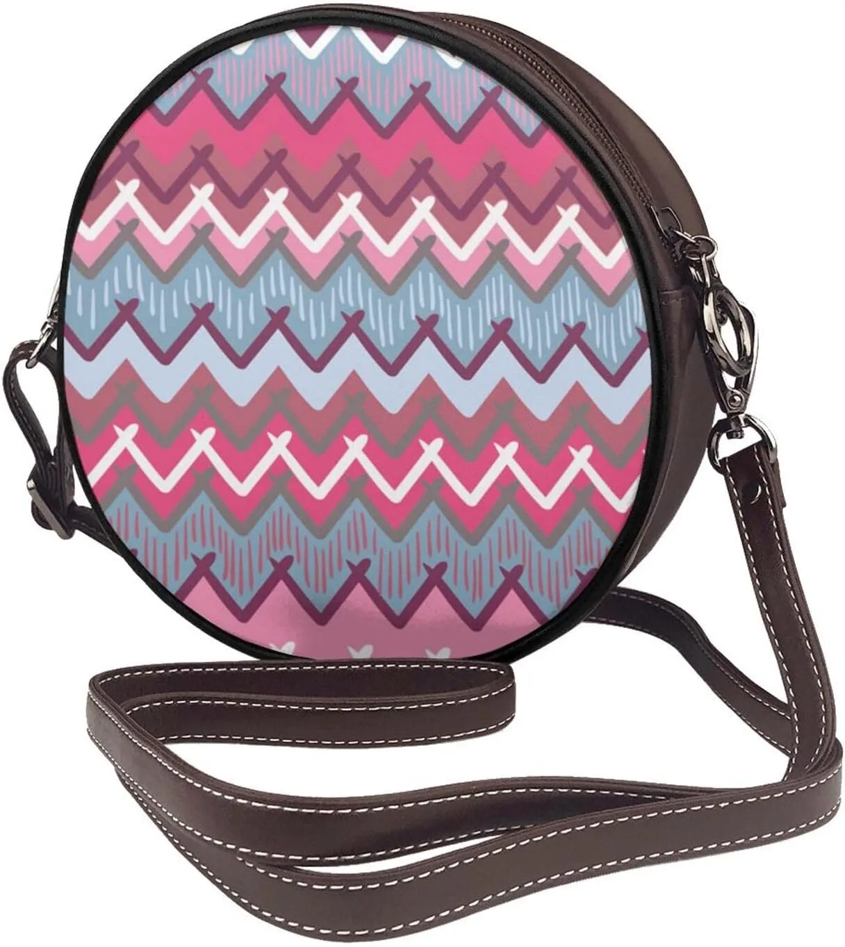 Vintage Shoulder Bag Crossbody Handbag, Small PU Leather Shoulder Bag, Circle Handbag for Women