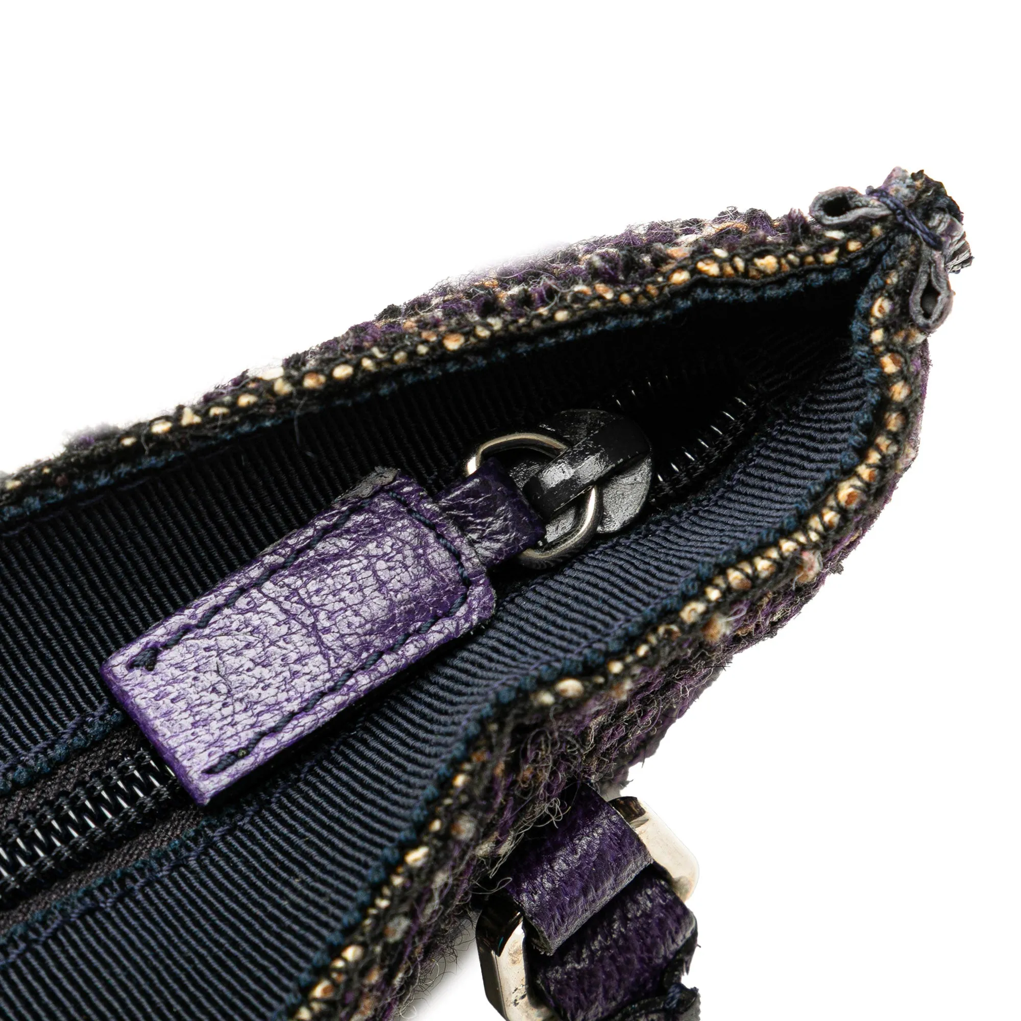 Vitello Trimmed Tweed Flat Tote
