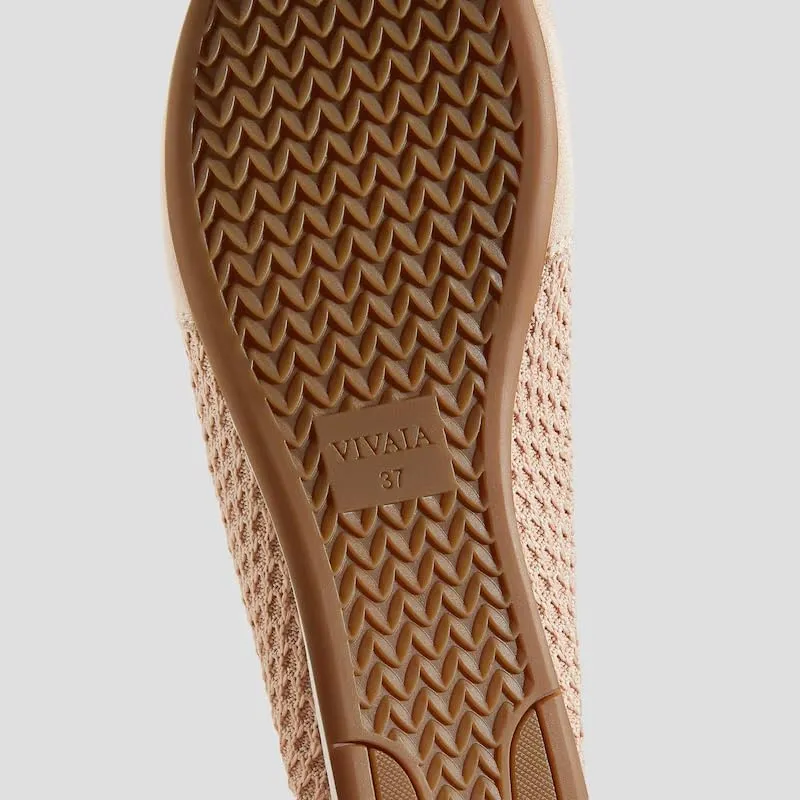 VIVAIA Yara Almond Toe Lace-Up Mesh Sneakers Flat