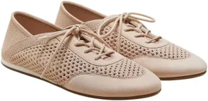 VIVAIA Yara Almond Toe Lace-Up Mesh Sneakers Flat