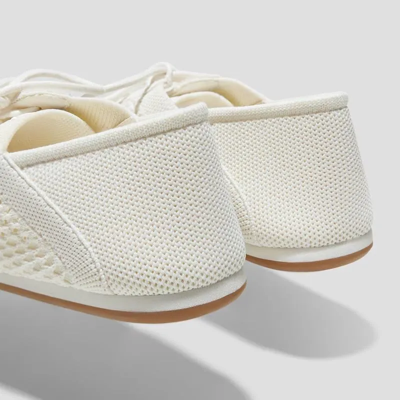 VIVAIA Yara Almond Toe Lace-Up Mesh Sneakers Flat