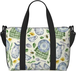 VOSERY Laptop Tote Bag for Women Work - Vintage Utensils Gym Bag for Women Men, Personal Item Crossbody Travel Bags for Women Men Carry On, Overnight Weekender Bags for Women Travel