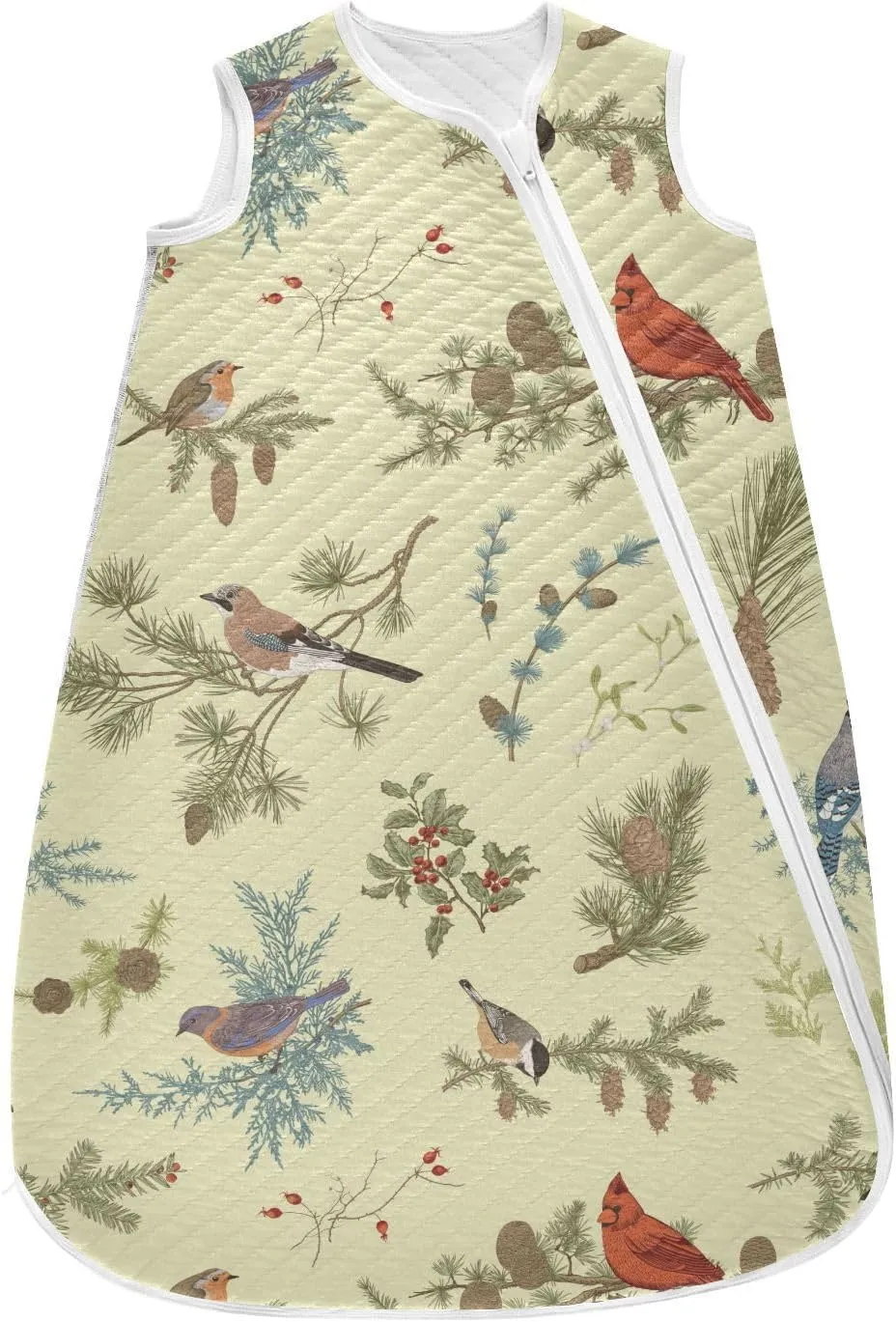 vvfelixl Robin Bird Baby Sleeping Bag Sleep Sack,Baby Wearable Blanket Sleep Suit for 0-6 Months