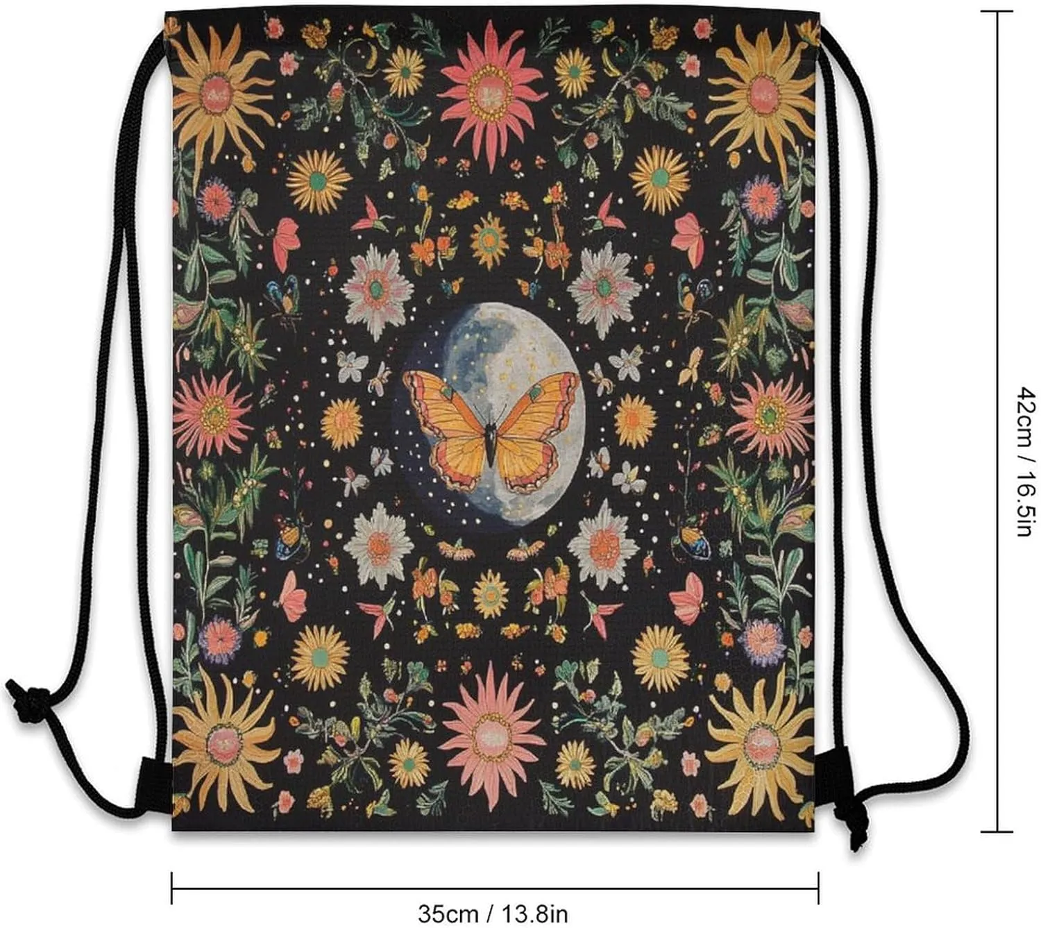 Watercolor Paisley Spring Florals Drawstring Backpack,Sport Drawstring Bags Gym Bag