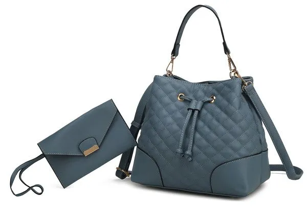 Wendy Bucket Bag with Wristlet by Mia K