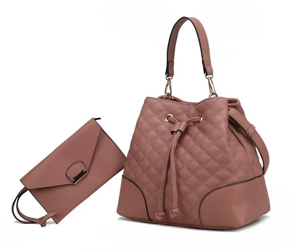 Wendy Bucket Bag with Wristlet by Mia K