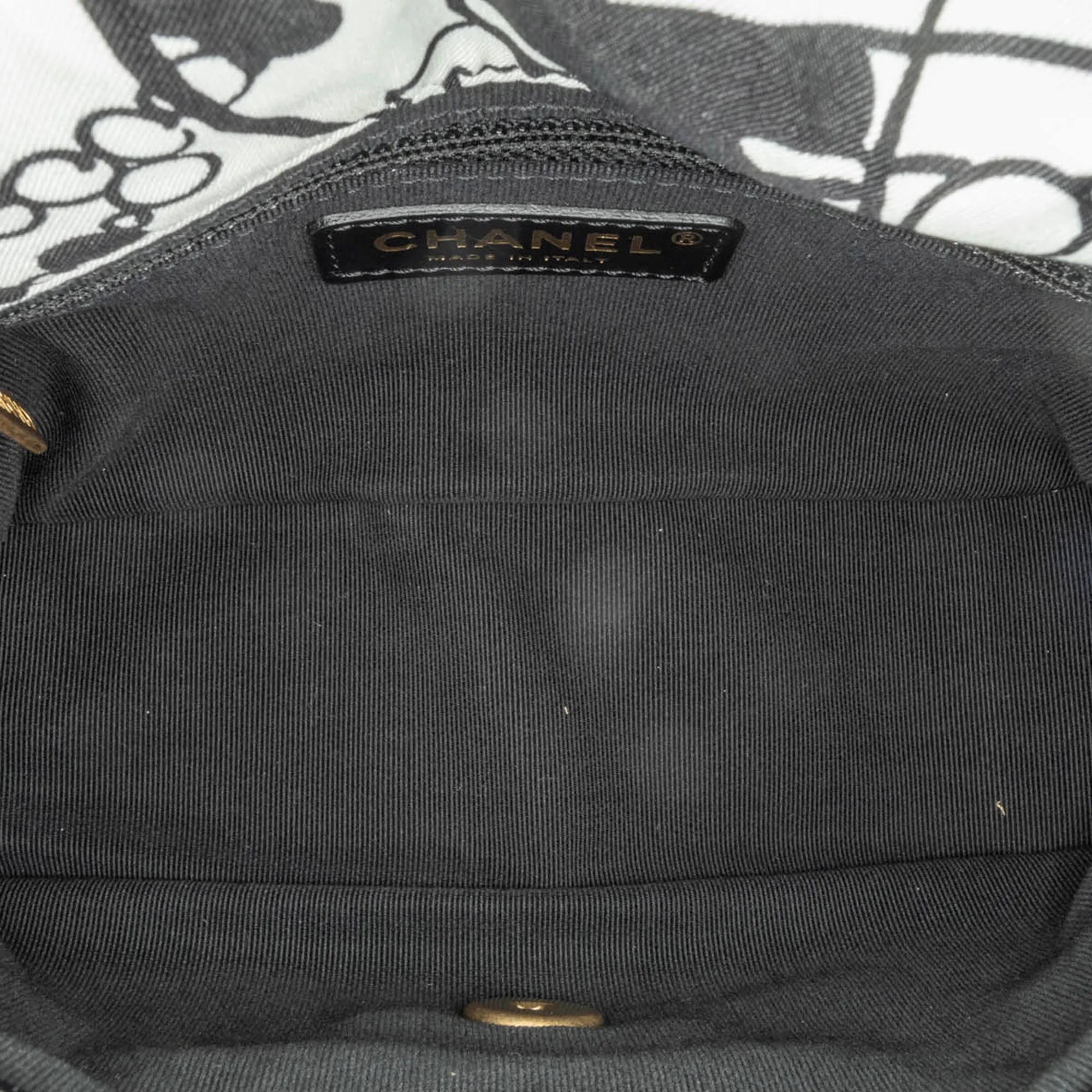 White Chanel Mini Printed Canvas Deer Coco Flap Satchel