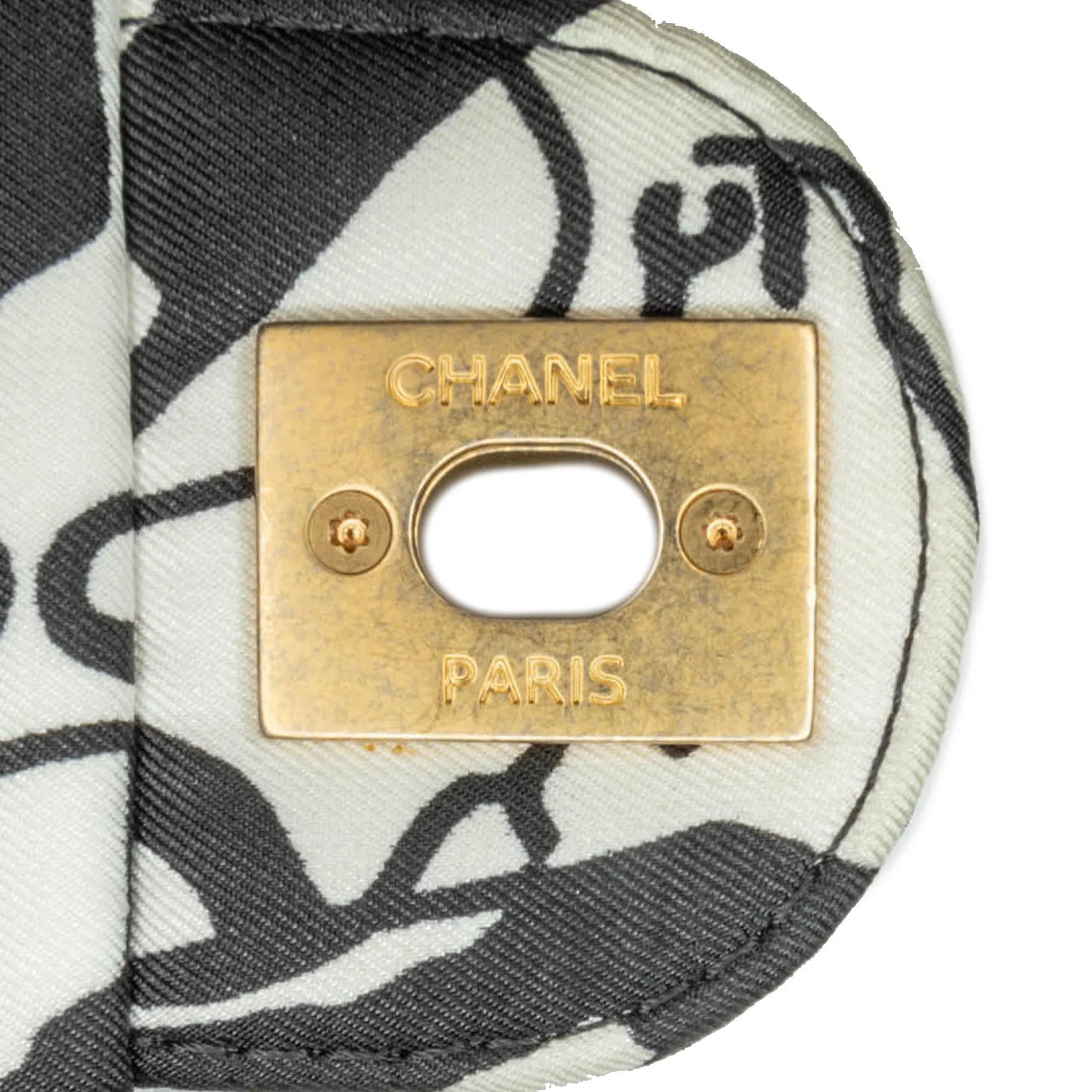 White Chanel Mini Printed Canvas Deer Coco Flap Satchel
