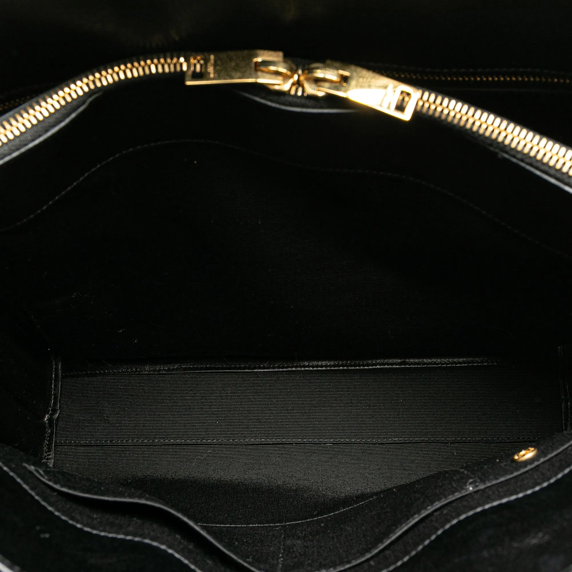 White Saint Laurent Small Bicolor Leather Sac de Jour Satchel