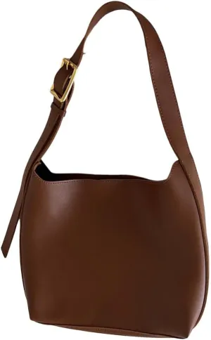 Women Bucket Bag with Purse Set Versatile Shoulder Bag Clutch Large Capacity Leather Shoulder Bag Hobo Bag with Inner