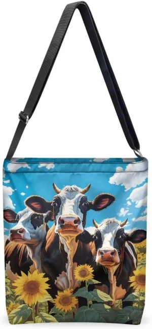 Women Canvas Shoulder Bag Large Messenger Crossbody Bags with Inner Zip Pocket Satchel Waterproof Purse Shopping