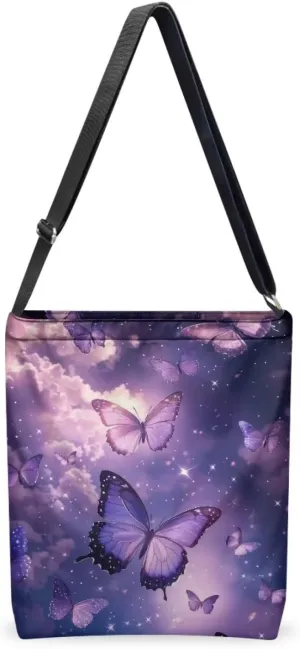 Women Canvas Shoulder Bag Large Messenger Crossbody Bags with Inner Zip Pocket Satchel Waterproof Purse Shopping