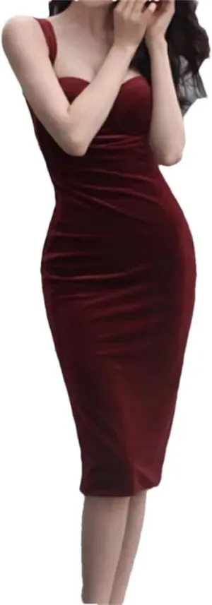 Women Dresses Temperament Slip with Chest Pad Slim and Thin Inner Layer Bottom Hip Wrapping Midi Skirt Dress