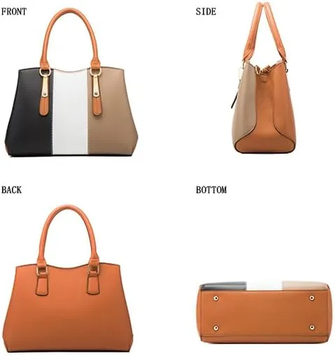 Women Fashion Handbags Purses Wallet Tote Shoulder Bag Casual Crossbody Bags, Top Handle Satchel Purse Set 4pcs for Ladies