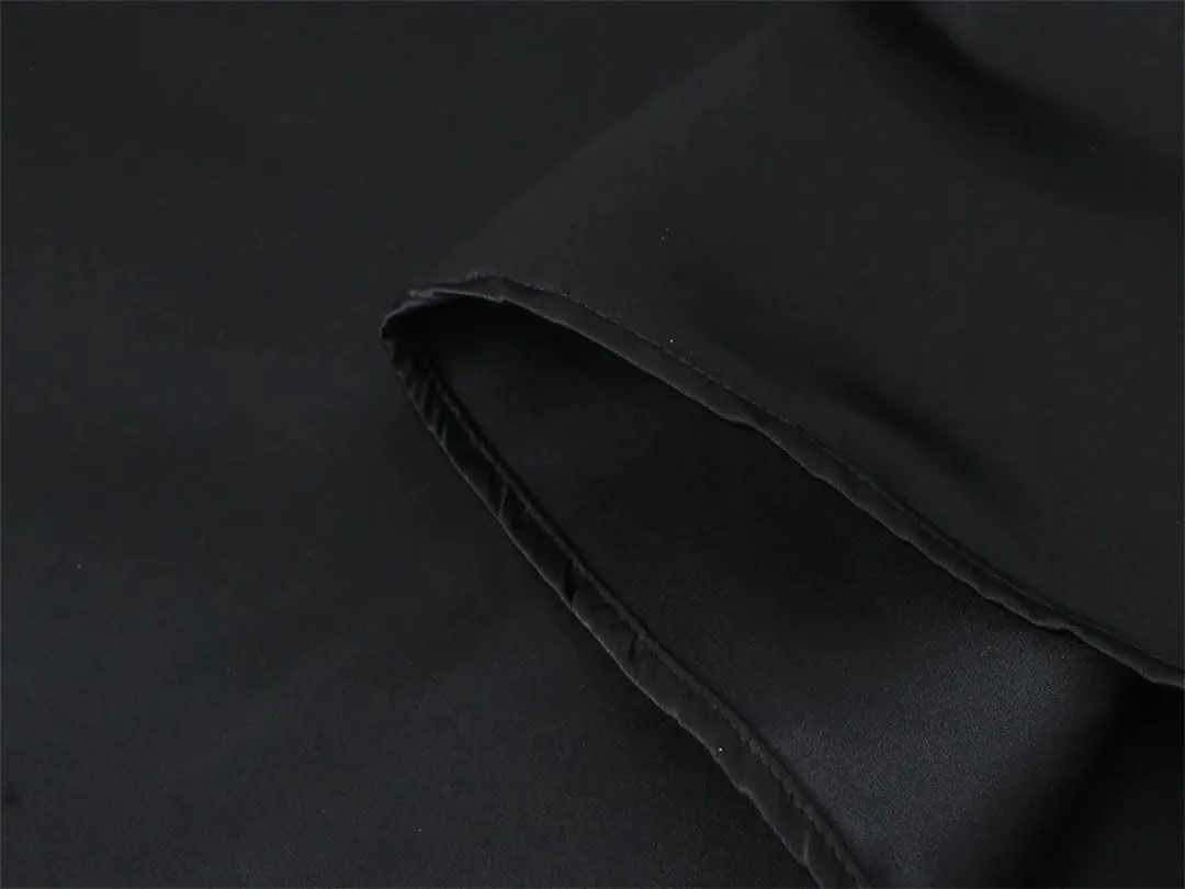 Women Pleated Design Sexy Dress Wide Hem Splicing Long Temperament Elegant Black Sleeveless Slim Dresses
