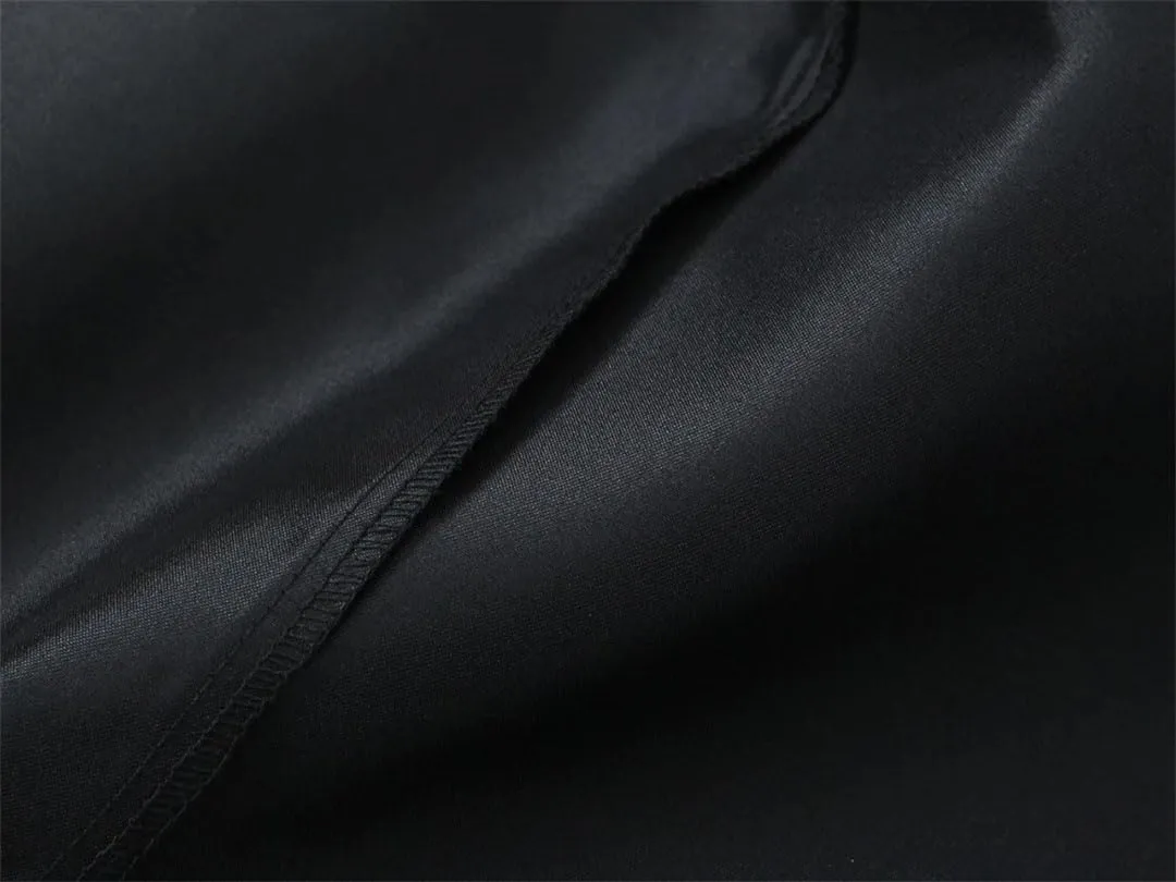 Women Pleated Design Sexy Dress Wide Hem Splicing Long Temperament Elegant Black Sleeveless Slim Dresses