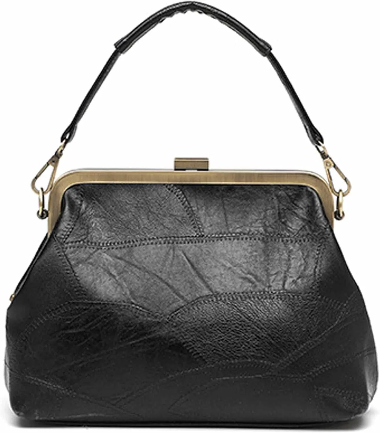 Women Punk Purse Top-handle Handbag Rivet Shoulder Crossbody Bag PU Leather Tote Satchel