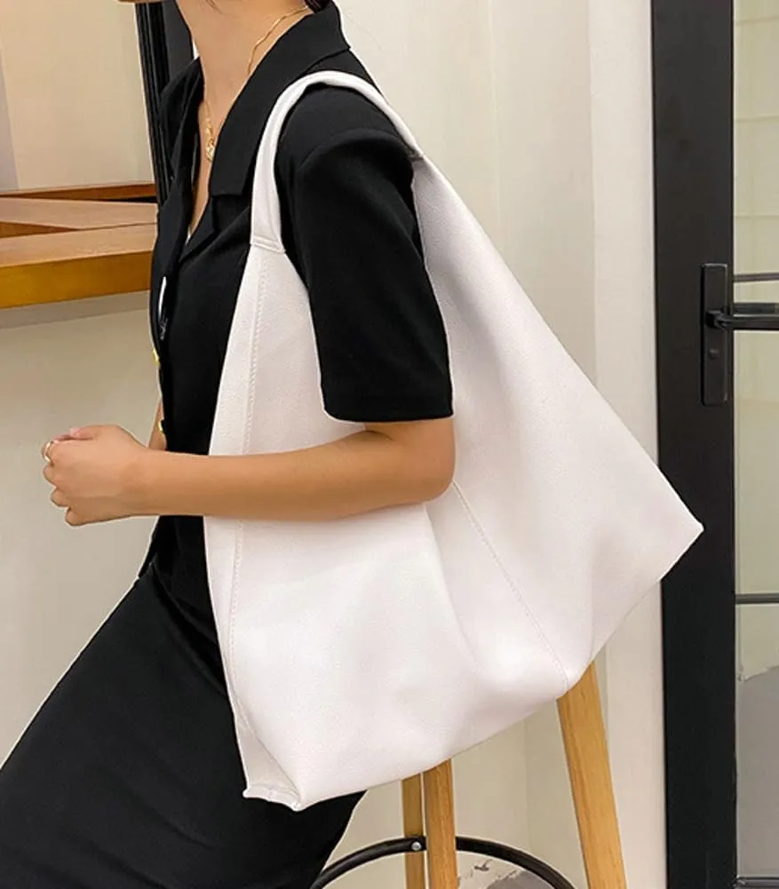 Women Soft Tote Bags Satchel Handbags PU Leather Shoulder Bag Work Dating Travel 2024