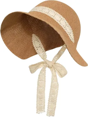 Women Summer Beach Sun Hat Wide Brim Floppy Straw Bucket Hat UV Protection