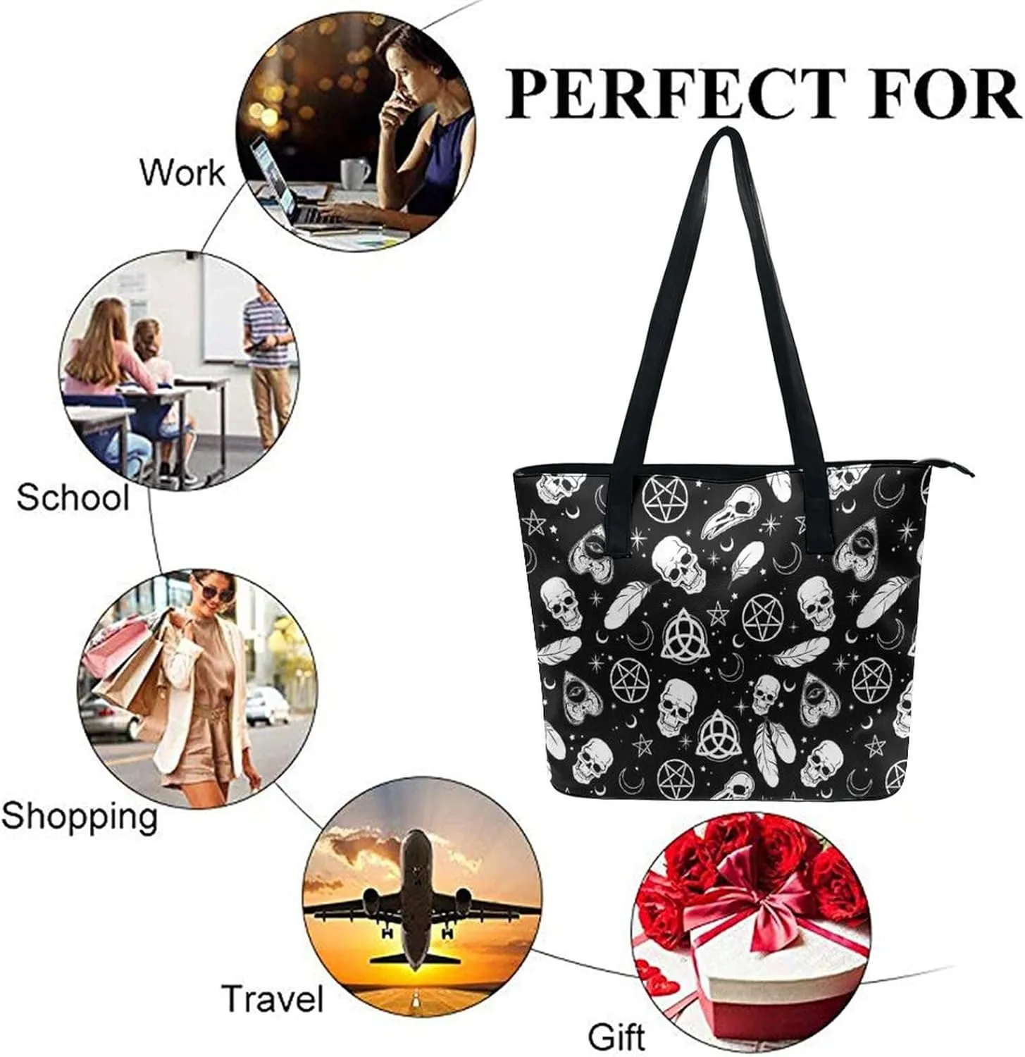 Women Tote Bags Top Handle Satchel Handbags PU Leather Shoulder Tote Bag