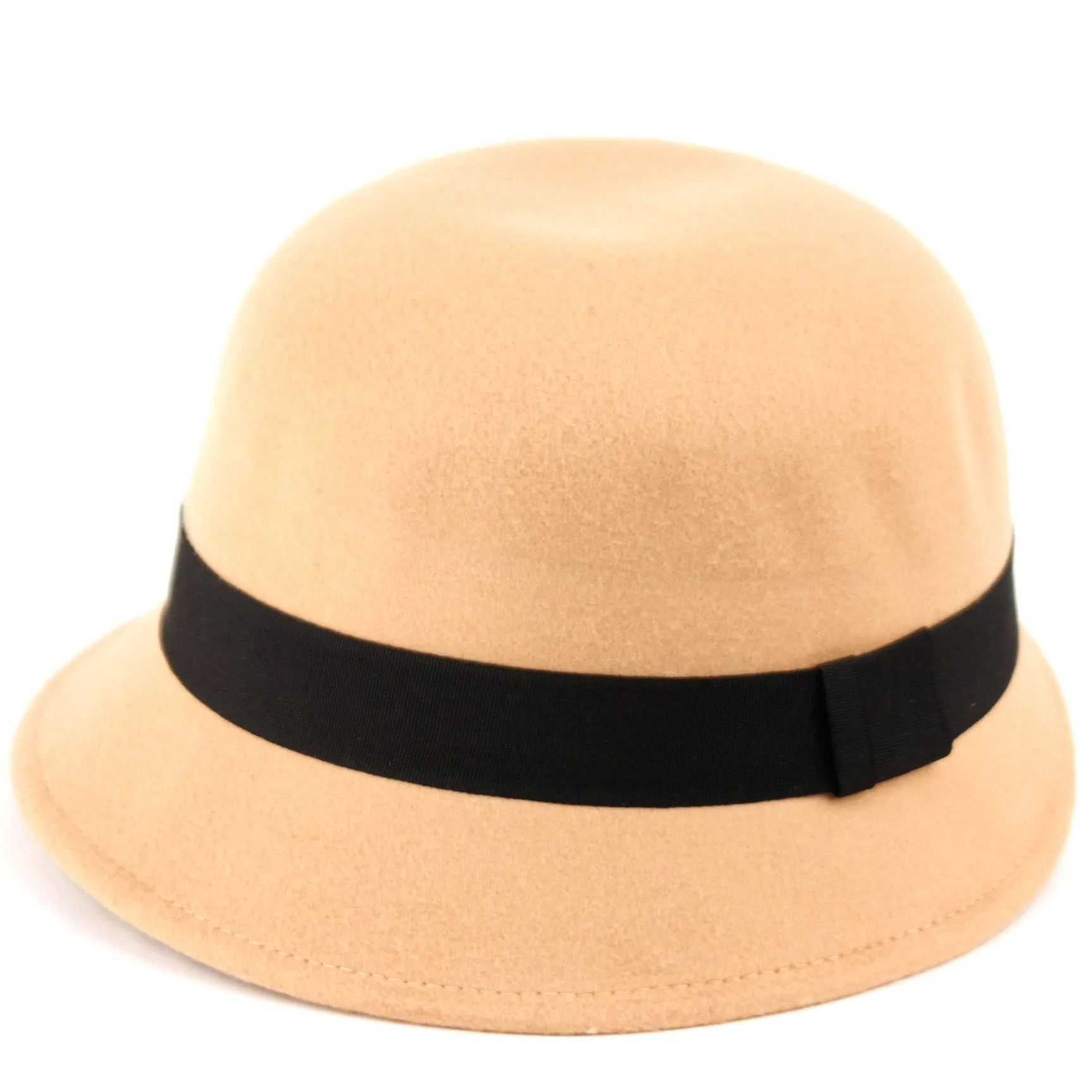 Women's 1920s Vintage Wool Felt Cloche Bucket Bowler Hat Winter
