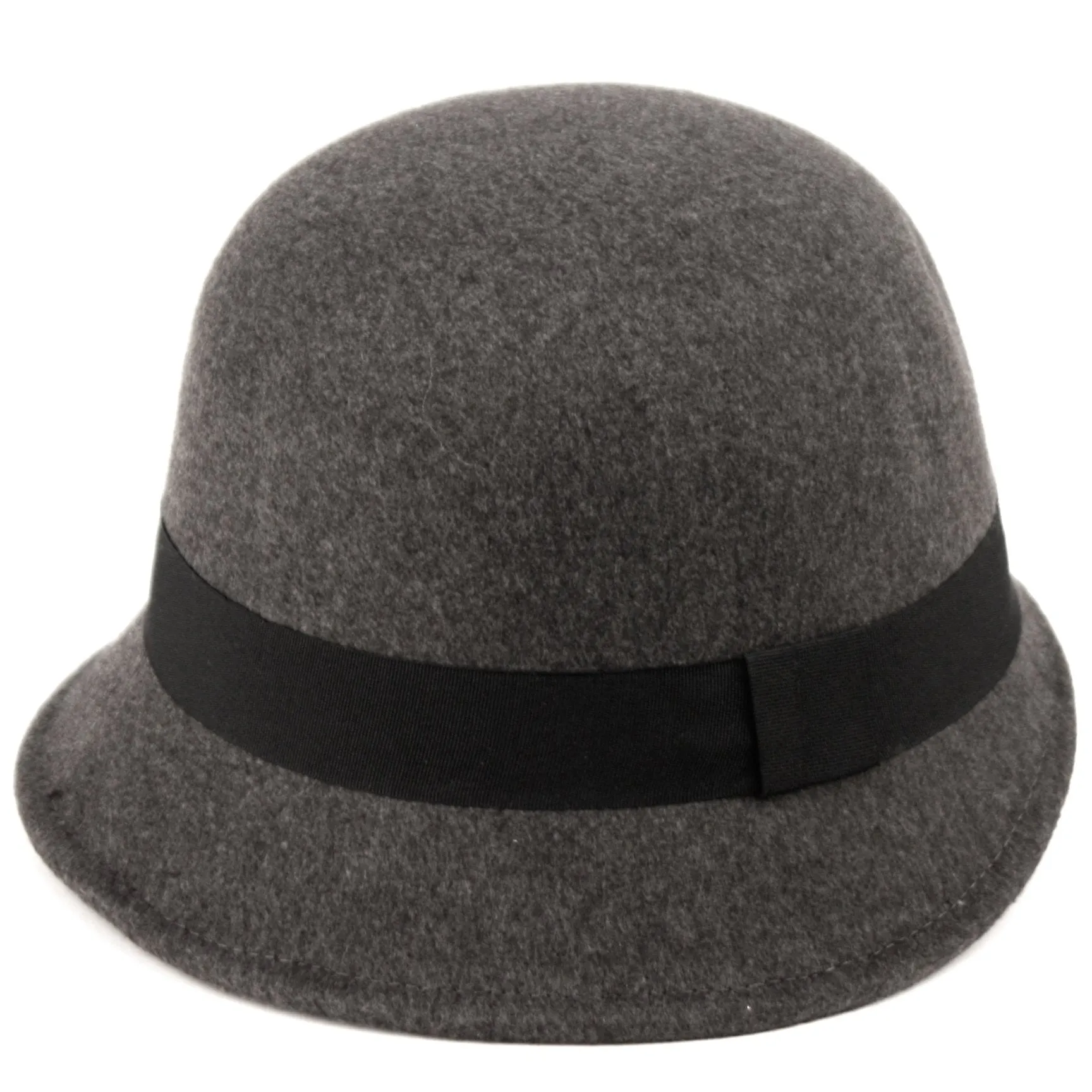 Women's 1920s Vintage Wool Felt Cloche Bucket Bowler Hat Winter