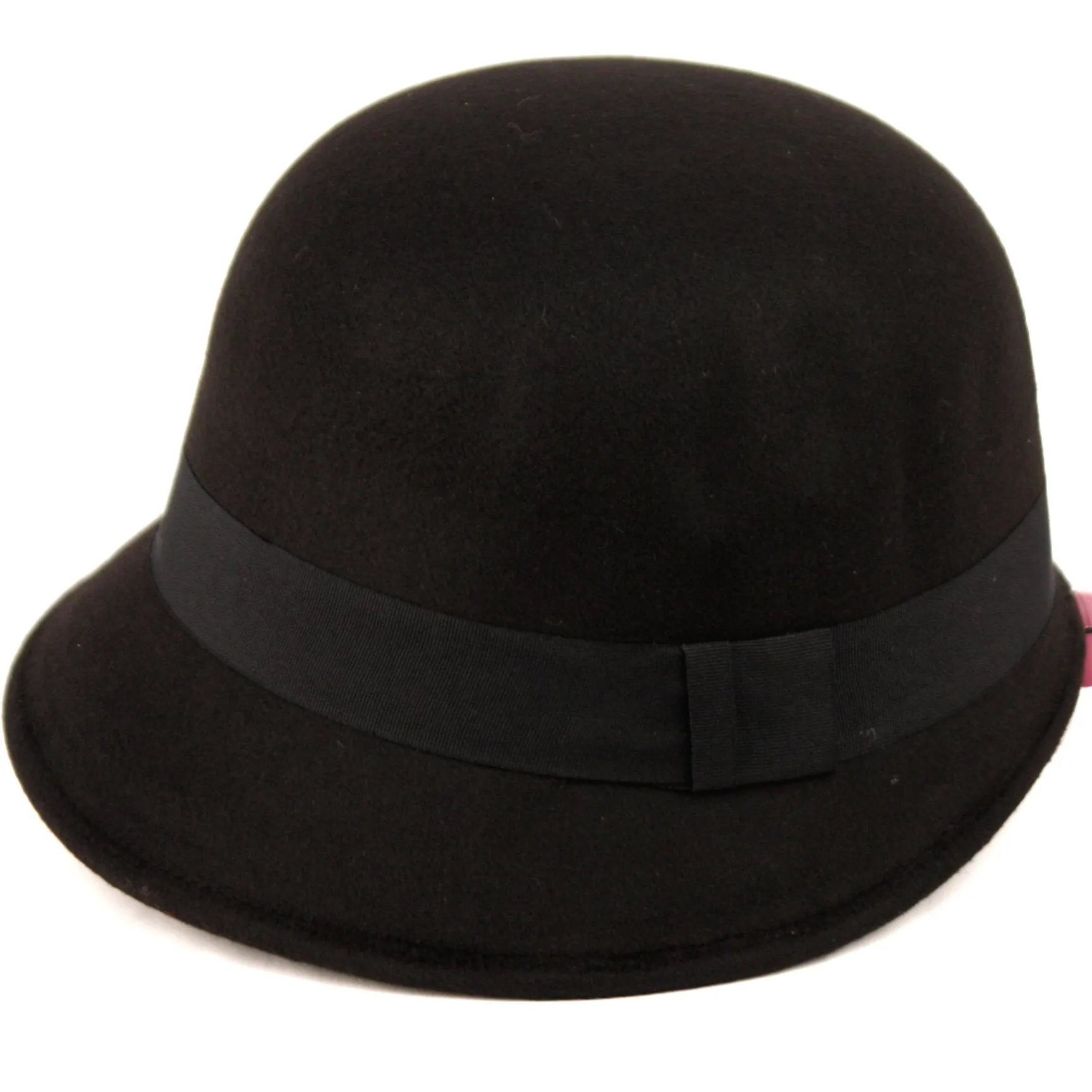 Women's 1920s Vintage Wool Felt Cloche Bucket Bowler Hat Winter